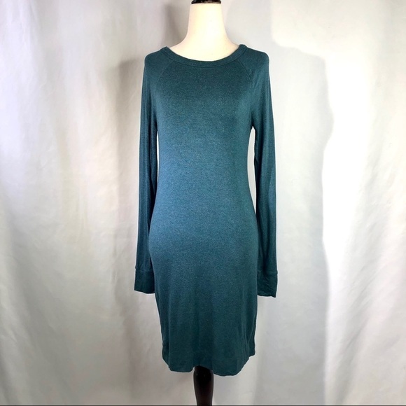Lou & Grey super soft rayon t-shirt dress teal XS - Picture 1 of 8